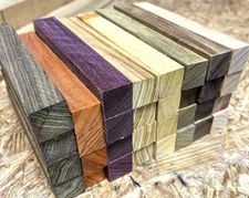 32 BOCOTE BLOODWOOD MACAWOOD YELLOWHEART PURPLEHEART WALNUT PADAUK PEN BLANKS