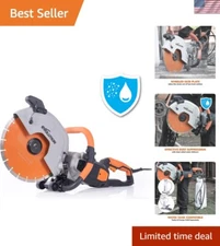 12-Inch Electric Concrete Saw with Water Dust Suppression - 4-1/2 Inch Cut