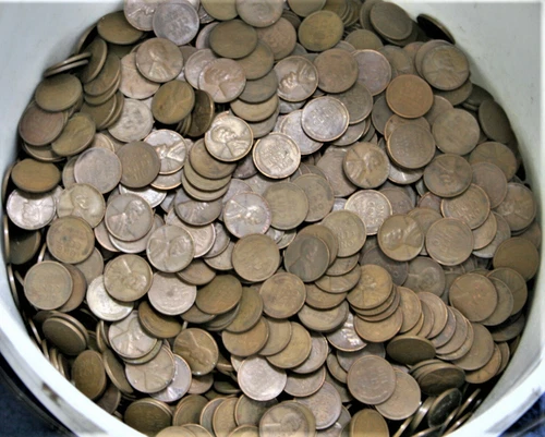 1LB LINCOLN WHEAT PENNIES UNSEARCHED! GOOD-XF/AU-BU CONDITION!