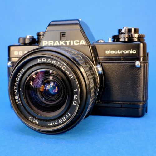 Praktica BC1 Electronic 35mm Slr Film Camera manual speeds only, w 28mm 2.8 lens - Picture 1 of 8