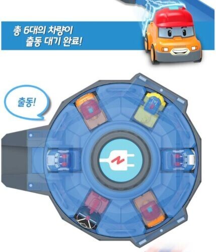 Robocar POLI 2021 Speed Launcher HIGHWAY Play Set Mini Car Robot Toy & 2 Cars - Picture 6 of 7