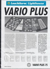 7 Rows Lighthouse Black VARIO PLUS 7S Stamp Pages Strong Film Sheets 1 Pack of 5