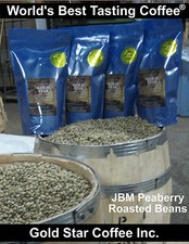 4 lbs - 100 Jamaica Blue Mountain Peaberry Coffee Green Beans - Home Roasting