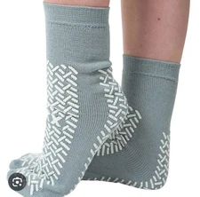 ASP Non-Skid Double Tread Patient Slipper Socks  XL 6pack