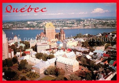 Quebec Vue aerienne de Quebec et de Levis Au premier plan le Couvent des Ursulin