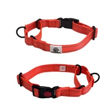 BROUAURPE No Pull Martingale Dog Collar with Safety Lock Buckle, S, Orange