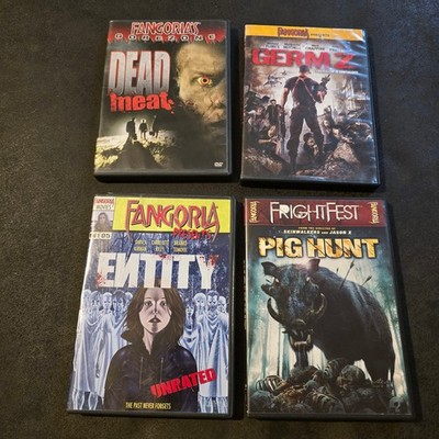 Lot 4 Fangoria Horror DVDs Dead Meat Germ Z Entity Pig Hunt Creature Gore