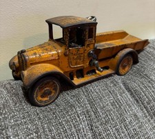 Vintage Arcade Cast Iron Yellow Baby International IH Toy Truck