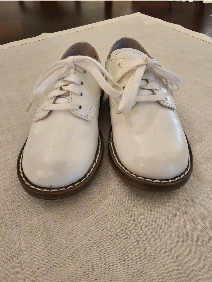 Footmates ребенка ясельного возраста белая кожа Willy Oxford платье туфли Sz 8,5 - Изображение 3 из 4