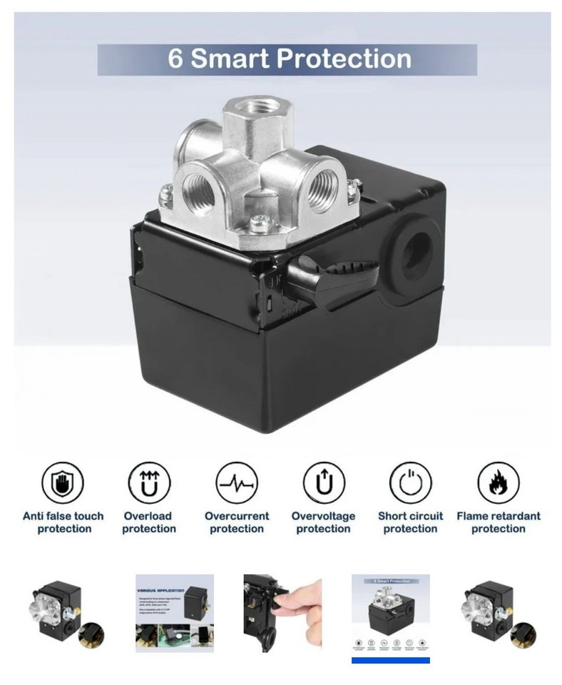 Pressostat Avec Déchargeur Ingersoll Rand 23474570 - Pour Compresseurs 2 étages 2475, 2545, 2340