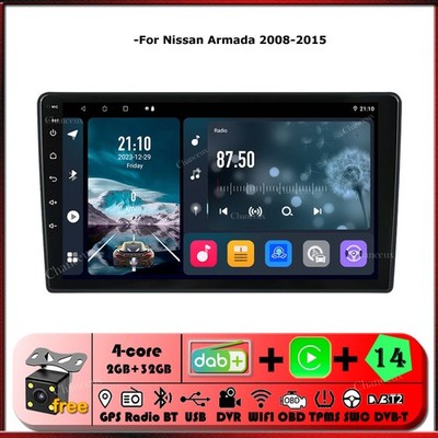 9''Android 14 Autoradio Carplay GPS SAT Navi DAB WIFI For Nissan Armada 2008-2015