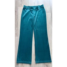 Juicy Couture OG Bling Velour Track Pants Size Small teal Nwot