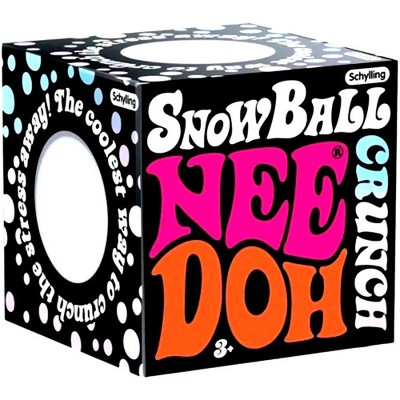 NeeDoh Snowball Crunch Squeeze Ball White Crunchy Texture Sensory Toy Authentic