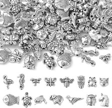 Jewelry Making Spacer Beads   150pcs with Fish, Owl, Turtle Designs