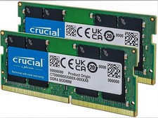 Crucial 32GB 2 16GB DDR4  3200 MHz CL22 Memory Kit SODIMM CT2K16G4SFRA32A NEW 