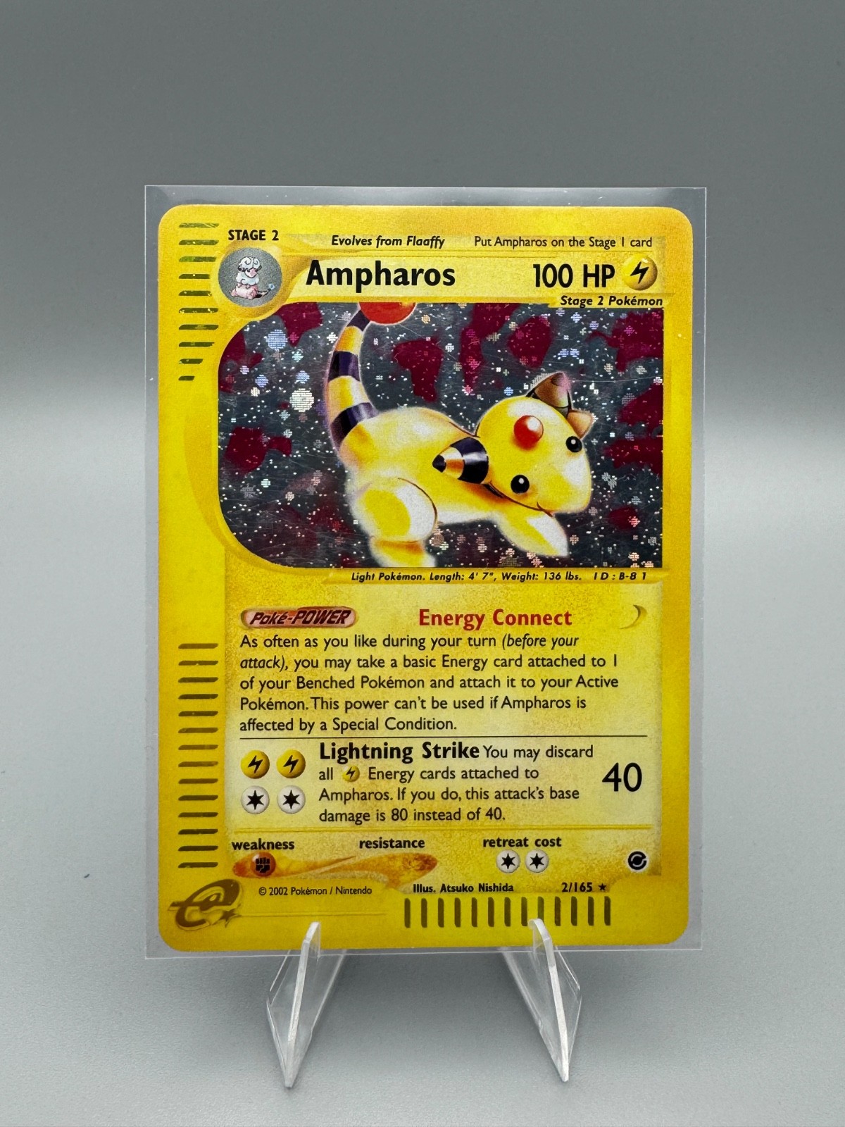 Pokemon Card Ampharos 2/165 Expedition Holo E Reader NM