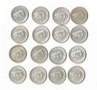16 Nice 1967 Canadian Centennial 80% Silver Quarters, .25 Cents