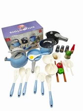 Pretend Play Kitchen Toy Set for Kids – Cooking Pots, Utensils & Food