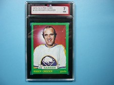1973/74 O-PEE-CHEE NHL HOCKEY CARD #153 ROGER CROZIER KSA 7 NM SHARP!! OPC