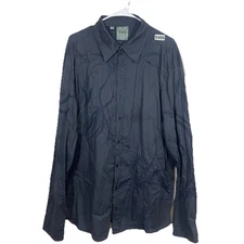 Roar Shirt Mens (XLT) NO SIZE Saber Button Up Embroidered Blue Gray Preppy City