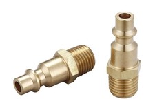 Air Hose Fittings  Coupler Plug Kit, 1/4" NPT Male Brass Quick-Connect