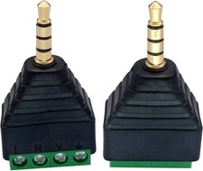 SHANFEILU 3.5mm 4 Pole Stereo TRRS Audio Video Male to 4 Screw Terminal...