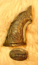 Rare Old Vintage Cast Tiffany Style Grips For Colt Civil War Revolvers - Unfini. Rare Old Vintage Cast Tiffany Style Grips For Colt Civil War Revolvers - Unfini.