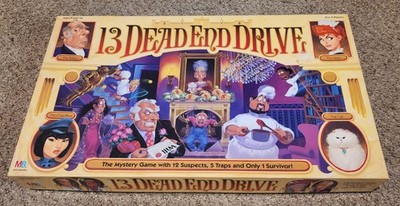Vintage 13 Dead End Drive Board Game - 1993 Milton Bradley Mystery 100% Complete