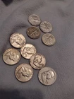 silver half dollars lot Of 10 Franklin And Walking Liberty Current Value $280.00