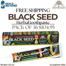 36 Pack Black seed Toothpaste Essential Palace 5In1 Fluoride Free Vegetable Base