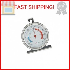 Taylor 5924 Large Dial Kitchen Refrigerator and Freezer Analog Thermometer, 3-In