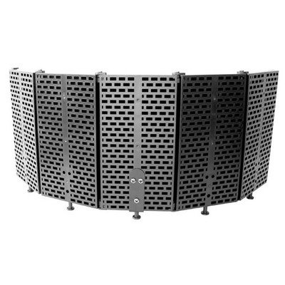Adjustable 5 Panel Microphone Isolation Shield Mic Sound Absorbing Foam