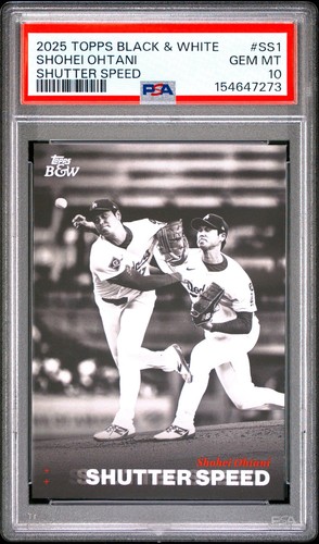 Shohei Ohtani #SS1 2025 Topps Black and White Shutter Speed card