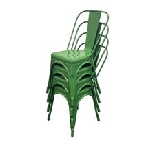 Green Tolix Chairs, Green Metal Dining Chairs, Metal Bistro Chair