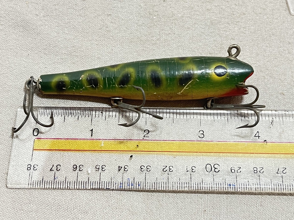 Florida Fishing Tackle Barracuda Wood Darter Lure In Frog | eBay