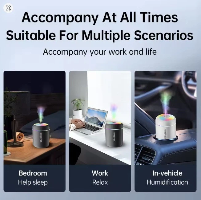 Mini USB Car Humidifier Aroma Diffuser Air Purifier LED - Image 4 of 4