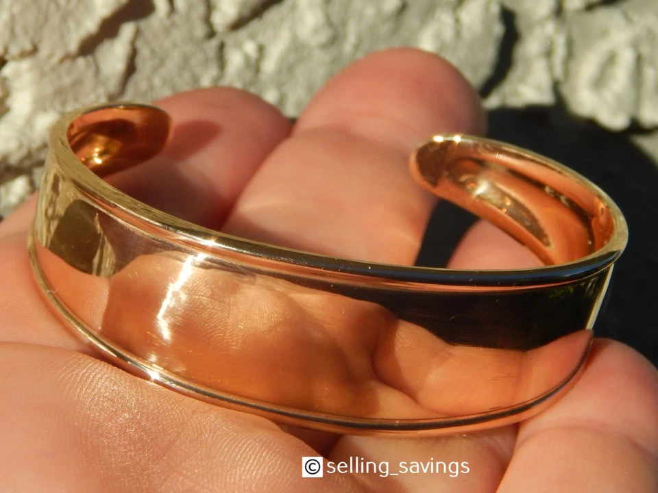 PULSERA BRAZALETE BRAZALETE PESADO ORO AMARILLO 14K JAMES AVERY 8/10 PULGADAS ANCHO 39 GRAMOS Foto 4 de 4