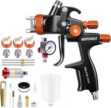Hvlp Air Spray Gun Kit Automotive Paint Nozzle Set 600ml Aluminum