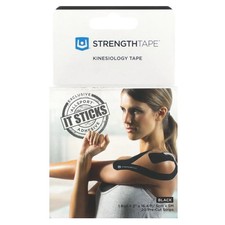 Kinesiology Tape, Black, 20 Pre-Cut Strips