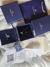 Swarovski Crystal Necklace Blue Swan New In Box. Stunning Piece Never Worn