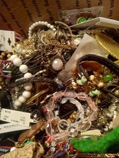 7LBS Junk Costume Jewelry Lot Broken Repurpose Repair Craft Lot G-13