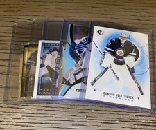 Connor Hellebuyck 5 Card Sticker Lot Upper Deck Topps Winnipeg Jets NHL Hockey