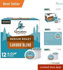 Keurig Coffee Pods Caribou Blend Medium Roast 12 Count Kosher Certified