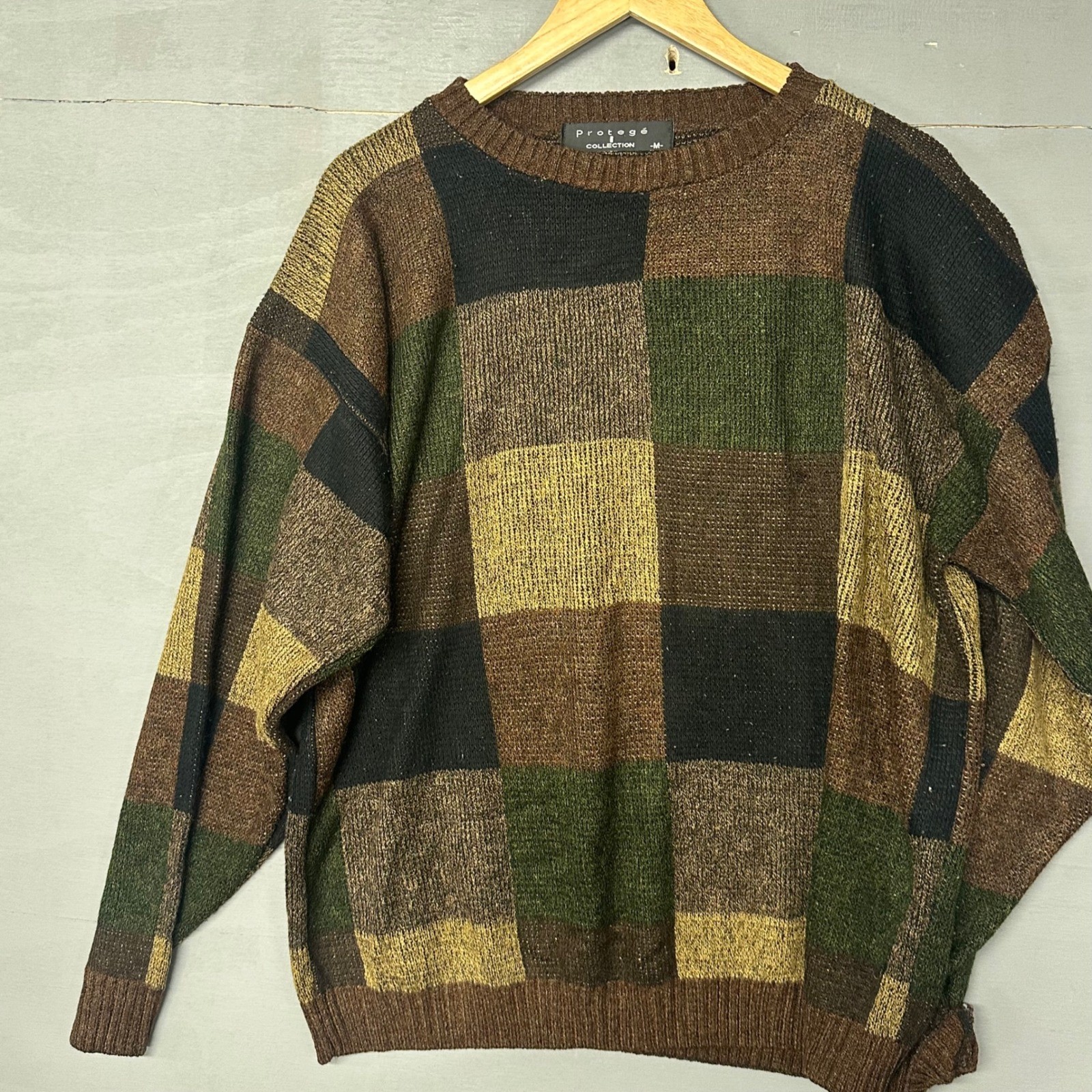 Protege Collection Mens Geometric Patchwork Knit … - image 2