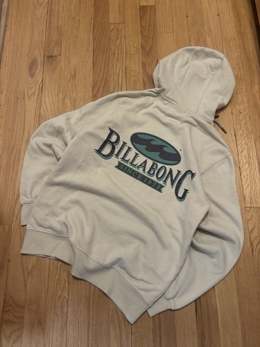 Billabong Hoodie Blue And Cream Men’s Size Small 2000s