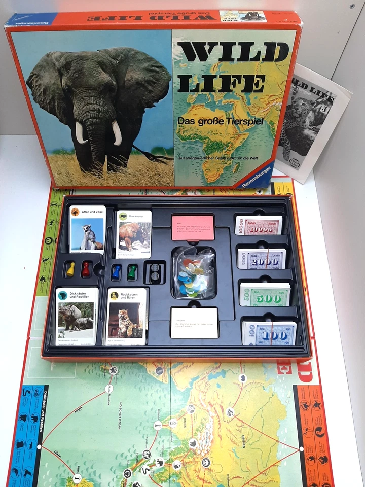 Innen fast wie neu:  Wildlife Ravensburger Spiele 1976 Familienspiel  TOP - Bild 2 von 4