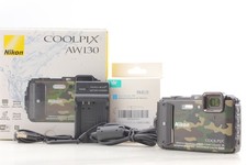  Top MINT in Box Nikon COOLPIX AW130 16.0MP 5x Zoom Digital Camera Army JAPAN