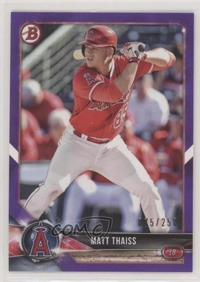 2018 Bowman Prospects Purple 75/250 Matt Thaiss #BP61 fm0