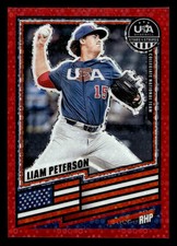 2026 Panini USA Baseball Stars Stripes Prizm Liam Peterson Red Disco Prizm /199