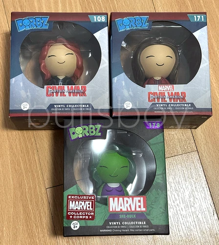 Lot of Funko Dorbz Marvel She Hulk Scarlet Witch Black Widow